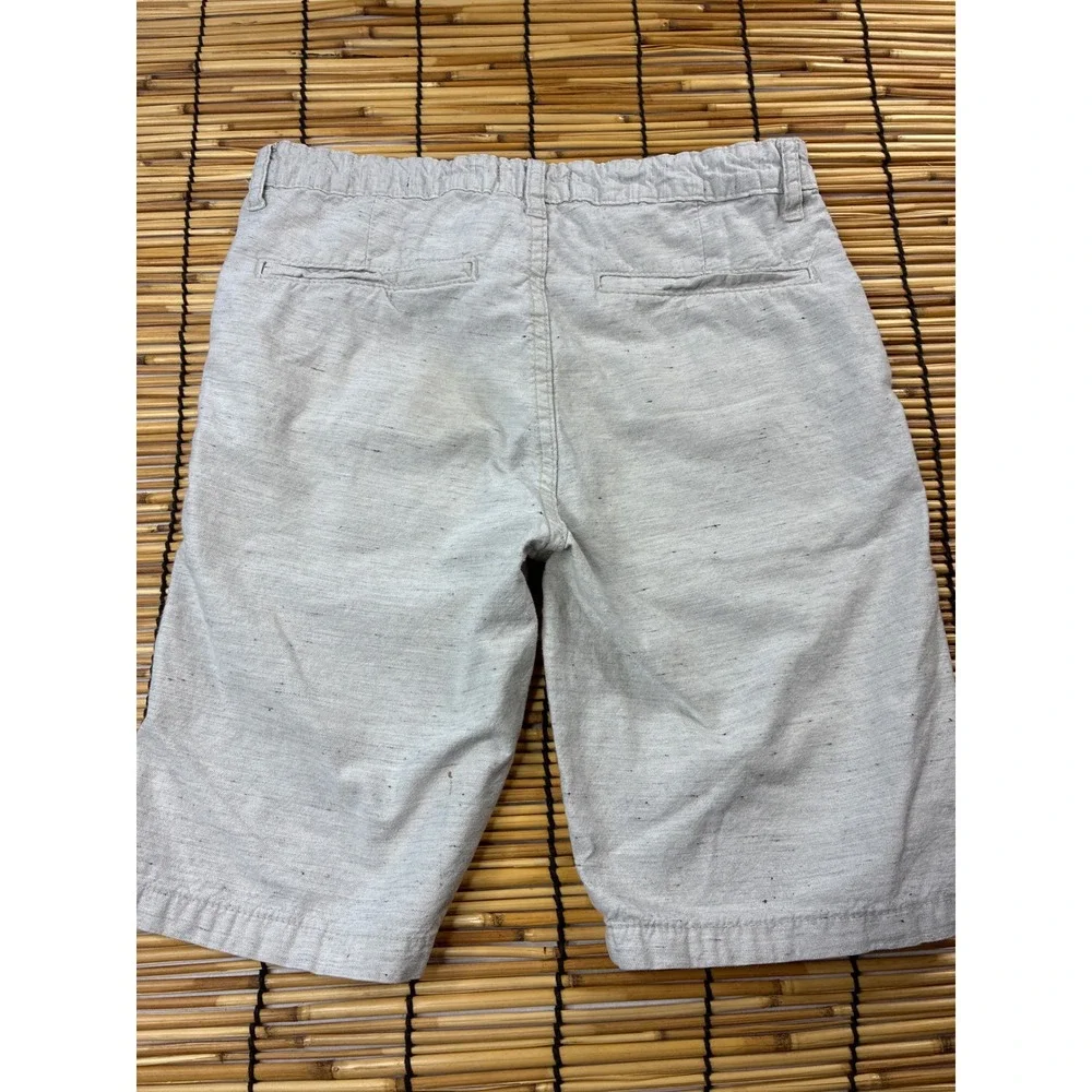 Palomino Boys Grey Slub Cotton Blend Shorts Size 12 Elastic Waist Speckled